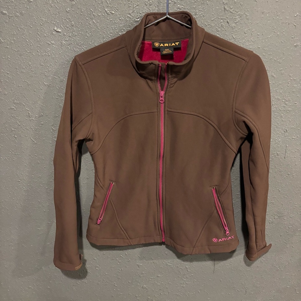 Ariat Tan Jacket with Pink Details